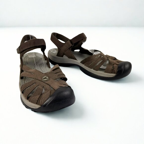 Keen Rose Sandals Womens 9 Brown Ankle Strap Closed Toe Sport Hiking - Picture 1 of 13